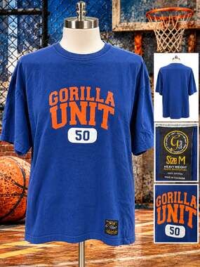 G-Unit Gorilla Unit 50 Graphic T-Shirt Blue Orange Heavyweight Size M Medium